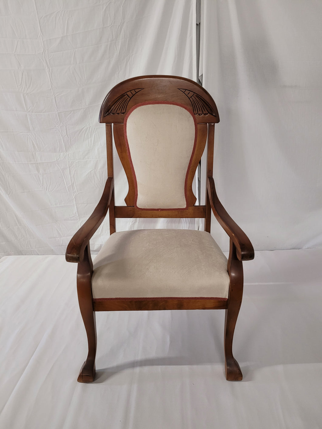 Beautiful Oak Living Room Chairs -  Newly Upholstered and Restored