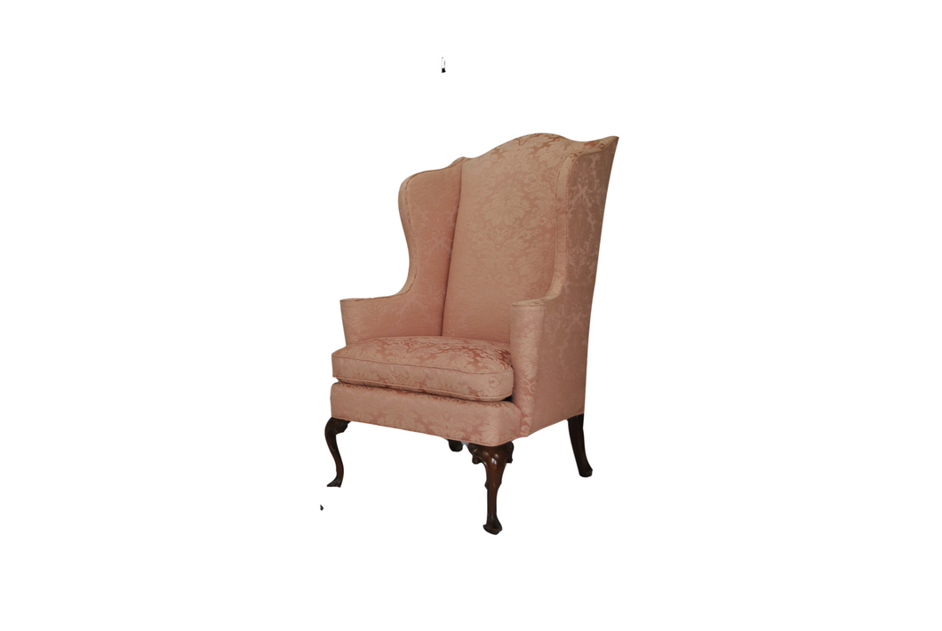 Southwood Queen Anne Mahogany Wingback Arm Chair