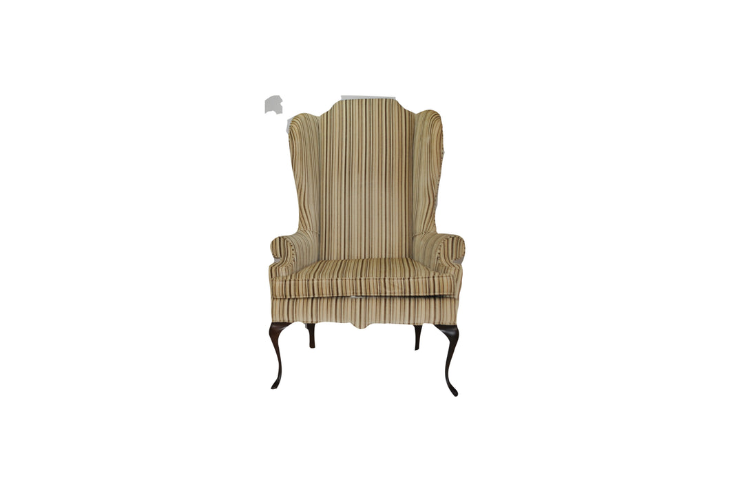 Pearson Striped Wingback Chair